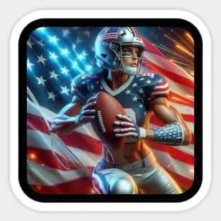 American Woman NFL Football Player #2 Sticker